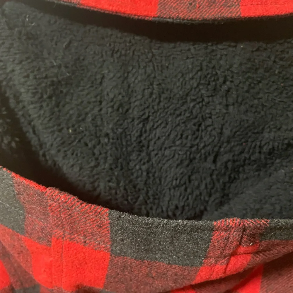 EMPYRE Sz M Cropped Buffalo Check Wool Blend Jacket Plaid Lumber Jack Jill Hood